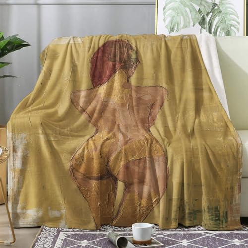 FJWXCBD Naked Girl Throw Blanket, Sexy Fleece