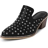 Bigwow Mules for Women Heels Platform Clogs Pointed Closed Toe Sandals