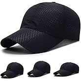 Winture Pack of 4 Quick Dry Baseball Cap Mesh Snapback Hats for Men Women Golf,Running,Workout