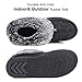 Women's Cozy Memory Foam Slippers Fluffy Wool Like Faux Fur Fleece Lined House Shoes with Non Skid Indoor Outdoor Sole (10 B(M) US, Deep Black)