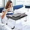 Laptop-Bed-TablePortable-Lap-DeskNotebook-Stand-Reading-HolderNotebook-Table-Dorm-Desk-with-Foldable-Legs-Cup-Slotfor-Eating-BreakfastReadingWatching-Movie-on-BedSofa-Black Laptop Bed Table,Portable Lap Desk,Notebook Stand Reading Holder,Notebook Table Dorm Desk with Foldable Legs & Cup Slot…