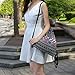 Farway Bohemia Canvas Drawstring Bag Ethnic Knit Backpack Shopping Sack Bags Unisex - Pattern 5