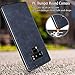SALAWAT Compatible with Galaxy Note 9 Case Slim PU Leather Vintage Shockproof Phone Cover Lightweight Premium Soft TPU Bumper Hard PC Hybrid Protective Case for Galaxy Note 9 (Blue)