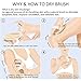 Dry Brushing Body Brush Boar Bristle Exfoliating Brush Set - Long Handle Body Brush, Face Cleansing Brush, Foot Scrub Gloves, Pumice Stone for Lymphatic Drainage Cellulite Treatment