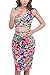 Uget Women's Sexy Two Piece Bodycon Strap Dress V-Neck Nightclub Dress, US Medium, Multicolor