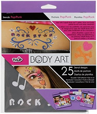 Tulip Body Art Stencil Designs Pop/Punk