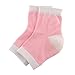 Moisturizing Gel Heel Socks to Treat Cracked Feet Fast Soft Gel Lined Toeless Spa Socks 3 Pairs for Women to Heal Dry Heels Pink