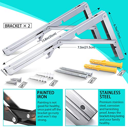 Floating Shelf Bracket Stainless Steel Brackets for Shelves Wall Shelf