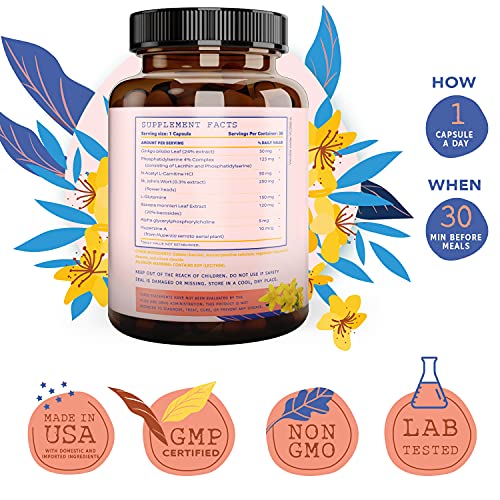 Brain Booster Supplement Nootropics Neuro Focus for Brain, Memory