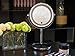 Cerdeco 7 Inch Touch-Activated Makeup Mirror 5X Magnifying Two-Sided Dimmable LED Lighted Vanity Mirror Battery Operated Polished Chrome Finished