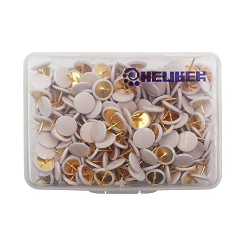 HENREK Push Pins, 3/8-Inch Plastic Round Head, 5/16-Inch Steel Point Thumb Tacks, 300/Box (White) - Thumbnail 6