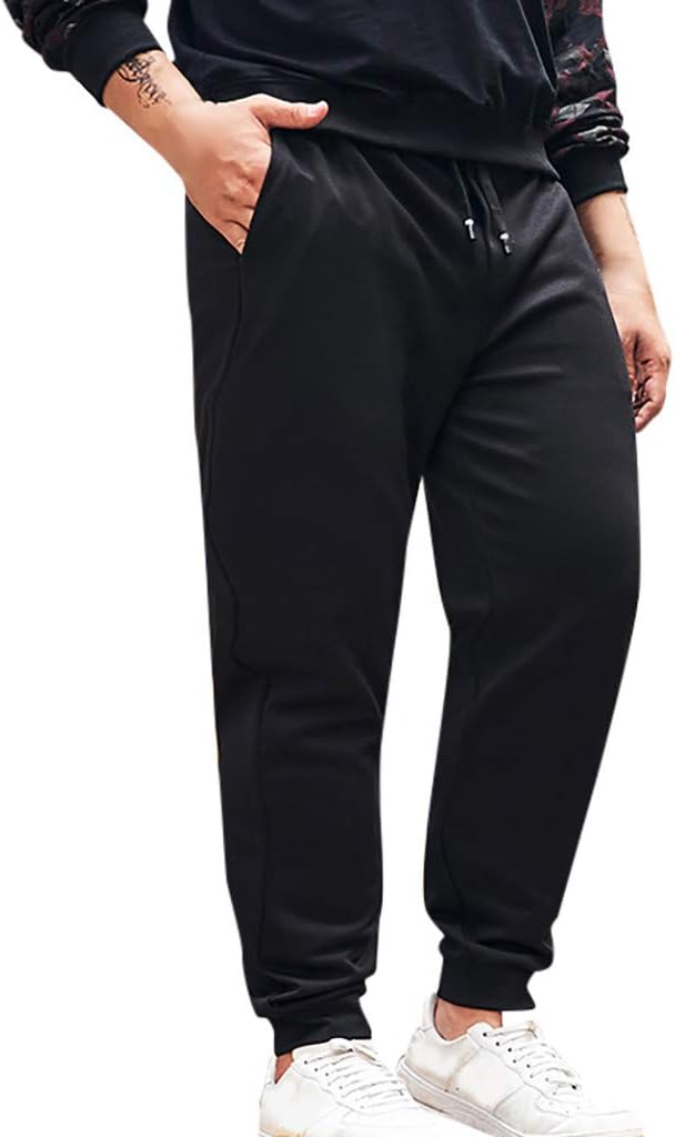 JAMZER Hot Sale Mens Stretch Jogging Bottoms Loose Fit Casual Autumn Jogger Pants Oversize Sweatpants