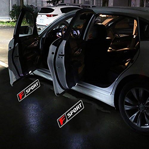 Keychain Central Auto Mobile Addons 2PCS LED Car Door Logo Projector Courtesy Shadow Lights Emblem LEXUS F Sport Series ISF GSF RCF IS GS RC F Es RX GX LS SC (F Sport Red)