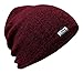 Brooklyn Athletics Adult's Knit Cuffed Slouchy Beanie Hat Cap Unisex, Burgundy Marl, One Size