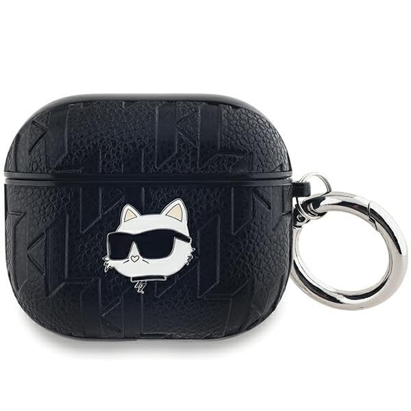CG Mobile Karl Lagerfeld KLA3PGCHPK Case for AirPods 3 Black Monogram Choupette Head
