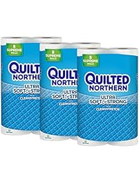 Quilted Northern Ultra Soft & Strong Septic-Safe Toilet Paper, 24 Supreme Bath Tissue Rolls (92+ Regular)