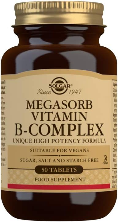 Solgar Megasorb Vitamin B-Complex Tablets, Pack of 50, High Potency and Absorption, Improved Energy and General Vitality - Image 4