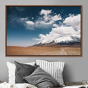signwin Framed Canvas Wall Art Mountainscape Aerial Dramatic...