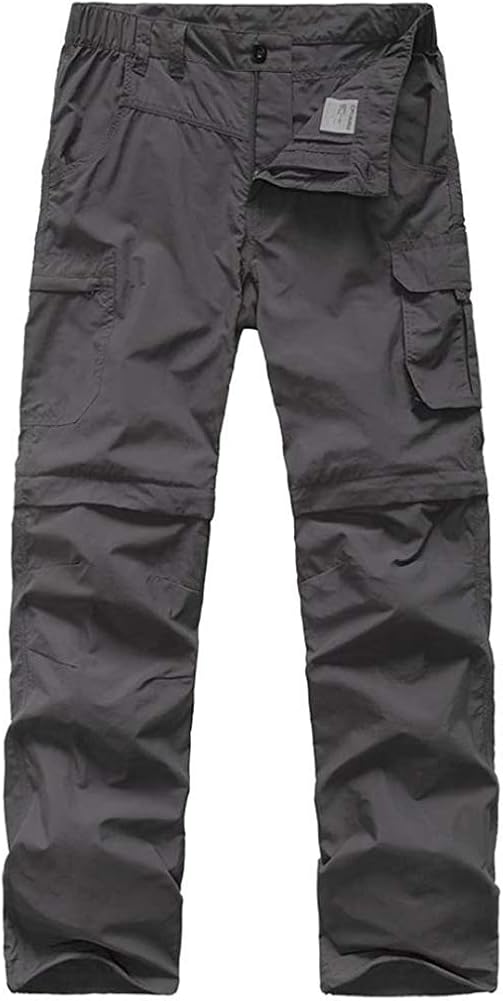 JOMLUN Men’s Quick Dry Hiking Pants Outdoor Zip Off Convertible Cargo Pants Lightweight Travel