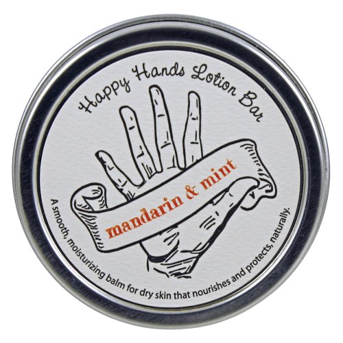 Happy Hands Natural Beeswax Solid Lotion Set. Essential Oils. No Preservatives. Great Gift Idea.