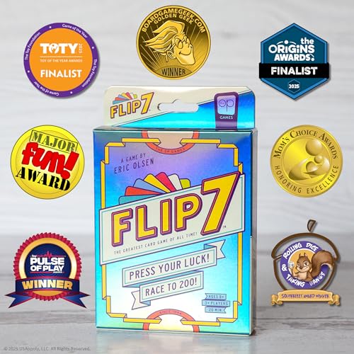 Flip 7™ Kartenspiel | Kompaktes Familienspiel | Mischung aus Glück und Strategie | Schnell zu Lernen | 94 Karten | Englische Spielregeln 3