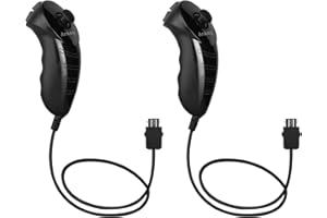 Ankey 2Packs Nunchuck Controller Remote Replacement for Nintendo Nunchuk Wii Wii U Console