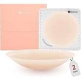 Satynova Nipple Covers with Lift for Women,2 Pairs Seamless Reusable Sticky Bra Push Up Adhesive Lifting Pasties