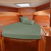 SL SUPREME LINEN 800TC 100% Egyptian Cotton Universal V Berth The Best Boat V Berth Bedding Fits mattresses up to 6” Depth - Great Gift for Boaters! (Sage Solid)