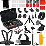 Luxebell Accessories Kit for AKASO EK5000 EK7000 4K WiFi Action Camera Gopro Hero 8 7 6 5/Session 5/Hero 4/3+/3/2/1 ... (22-in-1)