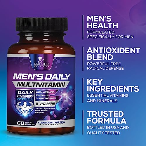 Nature's Daily Multivitamin For Men Mens Multivitamins Supplement, With Vitamin A, B12, C, & D