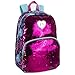 Reversible Glitter Sequin Backpacks for Girls and Women, with Padded Back and Adjustable Straps (Hearts)