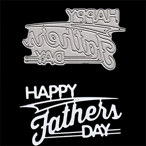 Metal Cutting Dies Valentines,Metal Cutting Dies for Scrapbooking Album Card Craft Dies,Nesting Die for DIY Embossing Stencils Love Make (Happy Father Day)