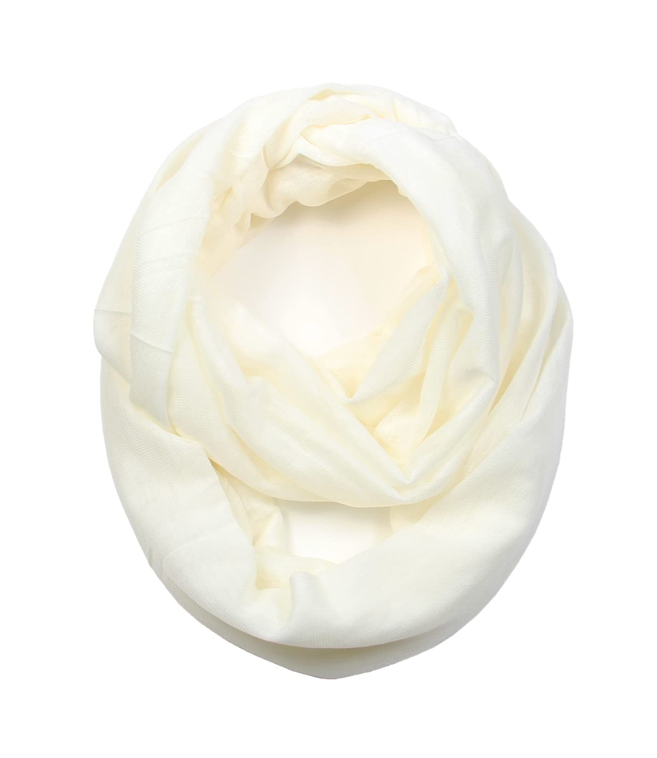 Photo 1 of Scarf& Scarfand's Solid Color Infinity Winter Wrap Loop For Women & Men (Ivory)