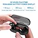 True Wireless Earbuds, 20H Playtime, Volume Control, Bluetooth Headphones 5.0 Mini Stereo Headset with Microphone, IPX5 Sweatproof, Hi-Fi Sound, in Ear Earphones with Portable Charging Case Black