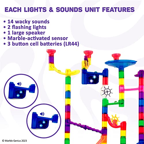 Marble Genius Marble Run Lights & Sounds Accessory Set 14 Randomized