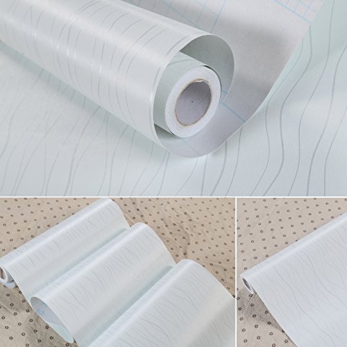 SimpleLife4U Grey Striped Contact Paper Home Bedroom Decorative