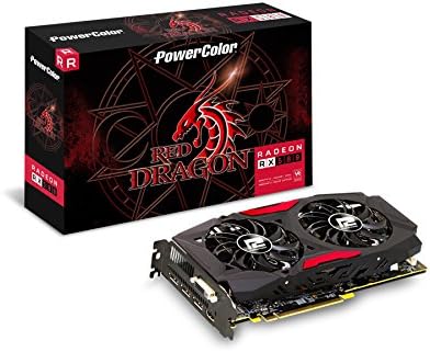 PowerColor AMD ATI Radeon PCI-E RX 580 Red Dragon 8 GB DDR5 HDMI/3xDP Graphics Card - Grey
