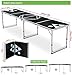 Yaheetech Beer Pong Table 8' Portable Folding Outdoor Indoor Picnic/Camping Table College Party Gaming Beer Pong Tables Lightweight & Easy Wipe Surface Black