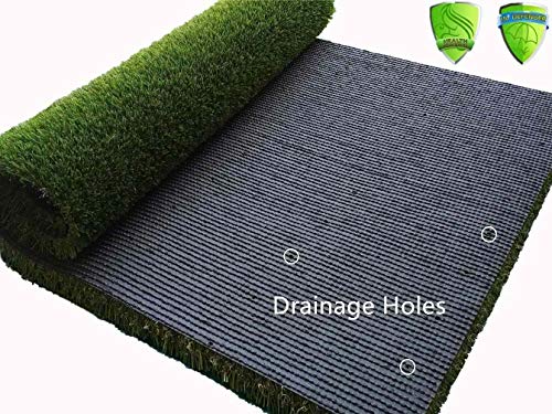 MTBRO Artificial Grass, Professional Outdoor Grass Mat for Dogs, Realistic Artificial Turf Rug for Patio, Blade Height 1.5 Inch,100 Ounce/Sq.Yd,3 Feet X 5 Feet - Thumbnail 2