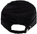 Crystal Case Womens Cotton Rhinestone Fleur de Lis Cadet Cap Hat (Black)