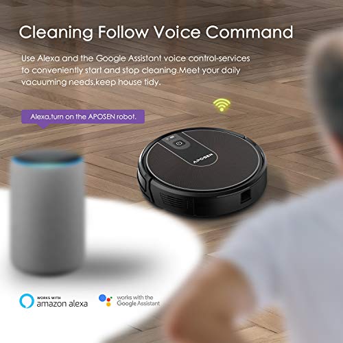Robot Vacuum, APOSEN Smart WiFi Floor Vacuum Robot Cleaner, 2200Pa