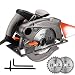 Circular Saw 7-1/4" 15 Amp, 10 feet Core Length, Lightweight Aluminum Guard with Laser, 2 Blades，Max Cutting Depth 2-1/2''(90&deg;), 1-4/5''(45&deg;) - Tacklife primary