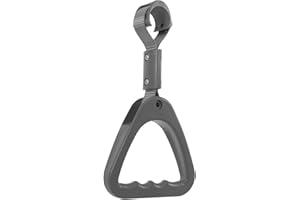 SHINEOFI Gray Triangle Handle Ring for Car and Bus, Assist Handle Strap for Elderly, Sturdy Pull Ring for