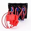 Iztoss-Marine-Electric-Blue-LED-Toggle-Switch-Panel-5-Gang-with-Power-Socket-Panel-12V