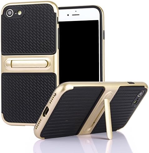 iPhone 7 Case / iPhone 8 Case with Kickstand [Dual Layer Protection] Phone Case for iPhone 7 / iPhone 8 (Gold)