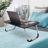 Laptop Bed Tray Table, Foldable Lap Desk Stand, Multifunction Lap Tablet with Slot and Cup Holder, Bed Tray Laptop Desk…