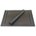 Placemats ，Grid Design PVC Insulation Heat Stain Resistant anti-skid eat mats, Use Both Side in Dining Room for Kitchen table (Black)