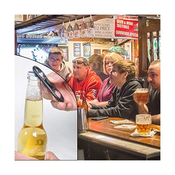 Beer Bottle Opener Rotary Bottle Opening Tool Novelty Funny Bar Gadgets Decompression Unzip Toy for Adults Beer Gifts for Men (White)