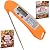 Grill Lovers Digital Instant Read Cooking Thermometer with Long Probe - Small (Orange)