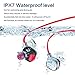 Mifo U5 PLUS Bluetooth Headphones In Ear - Magnetic Aluminum Design IPX7 Waterproof apt-X Earphone - 8 Hours Playtime Noise Canceling NFC Sports Stereo Headset with Mic - Great for Sports -Red